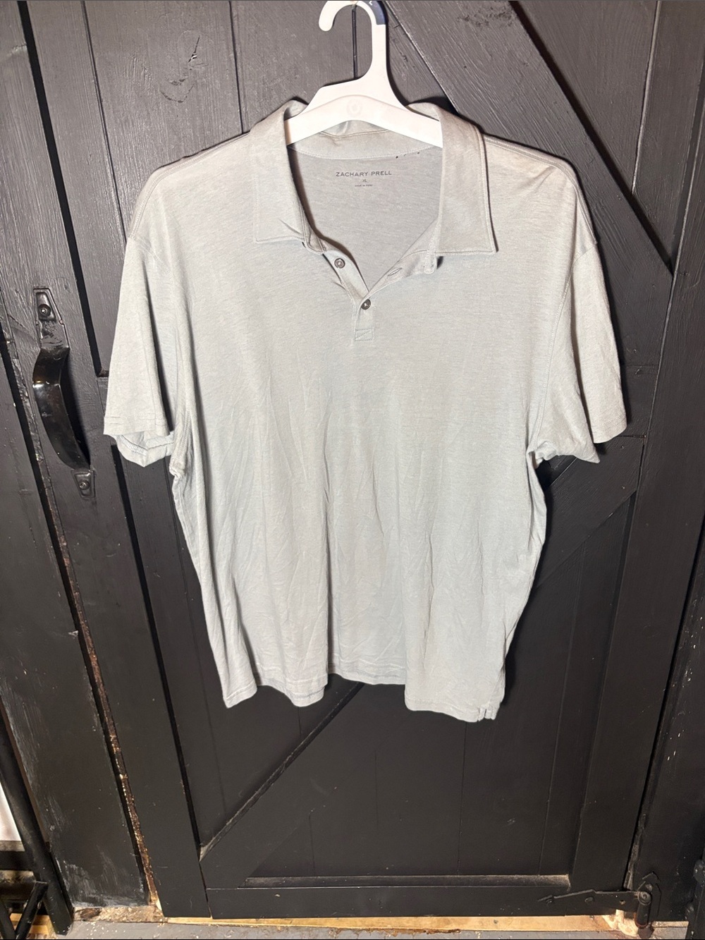 Zachary Prell Men's Pale Gray Short-Sleeve Polo